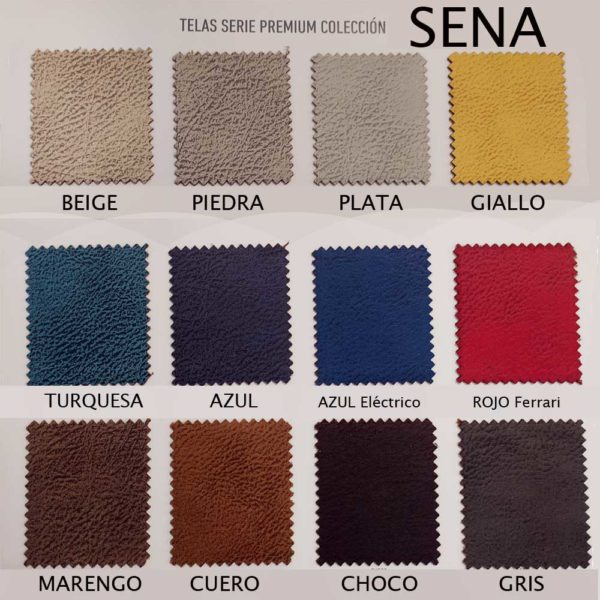 acabados de tapizados mopal serie Sena para sofás - Muebles Trimobel