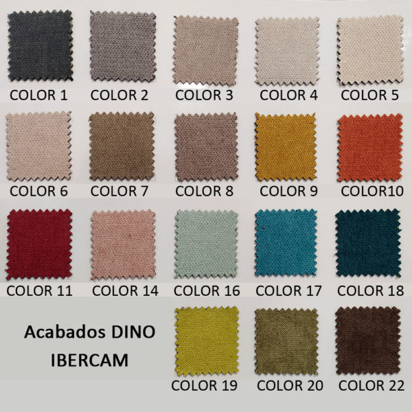 Colores tapizados para Sofas serie Dino Ibercam Muebles Trimobel Getafe