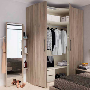 Dormitorio Matrimonio Moderno Modelo Garona 25 Exojo Detalle de armario Muebles Trimobel Getafe