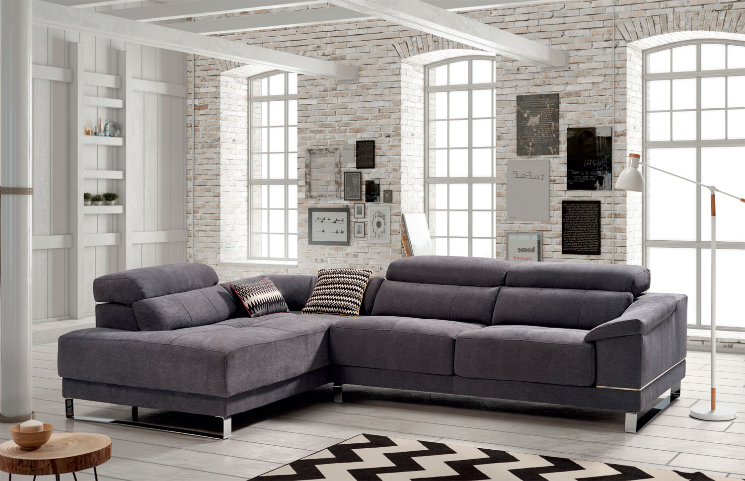 Sofa Chaisse Longue Artiko estilo industrial- Muebles Trimobel