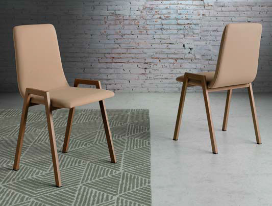 silla estilo industrial patas madera mod 214 Muebles Trimobel Getafe