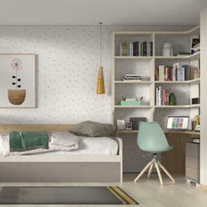 Habitación juvenil con zona de estudio Magina 39 Muebles Trimobel Getafe Madrid