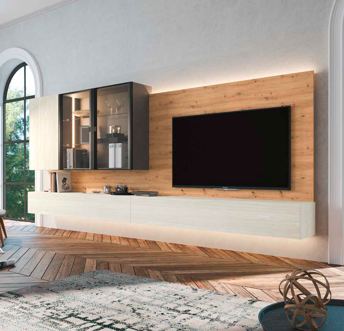 Mueble-de-Salon-moderno-Fresh-37-Canoil-Getafe-Muebles-Trimobel Mueble de salón suspendido Fresh nº37 - Muebles Trimobel Getafe