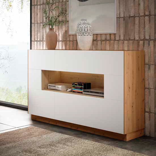 Composición modular salón Fresh 39 con vitrinas - Mueble Trimobel Getafe