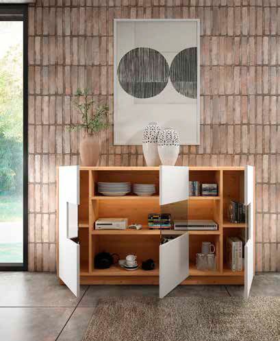 Mueble-de-Salon-moderno-Fresh-39-Canoil-Getafe-Muebles-Trimobel-2 Composición modular salón Fresh 39 con vitrinas - Mueble Trimobel Getafe